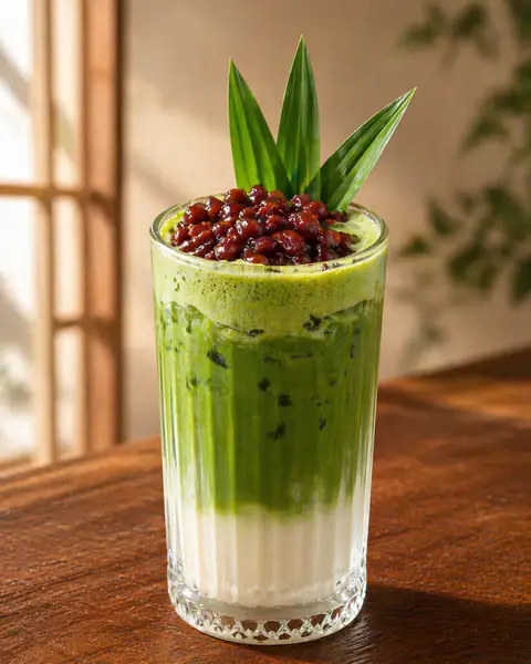 Matcha latte đậu đỏ